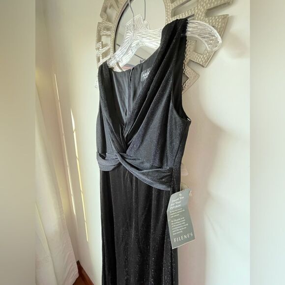 NWT Arianna by Rachel Kay long black dress size 12 - Picture 2 of 14